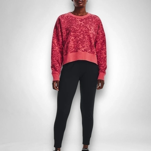 Under Armour UA Women's Rival Fleece Camo Crew - CALYPSO - VARIOUS SIZES - Picture 12 of 12